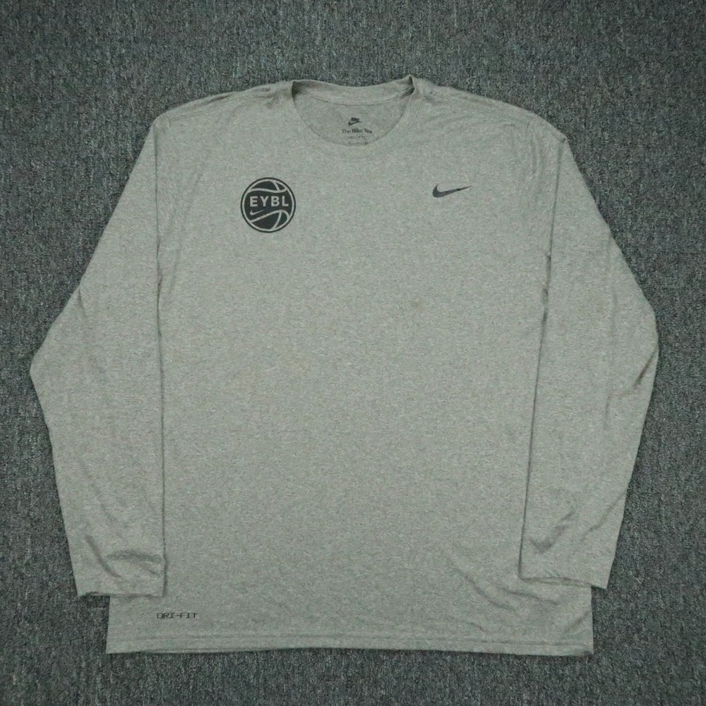 Nike Shirt Mens XXL Gray EYBL Basketball Legend Long Sleeve Dri Fit Pullover